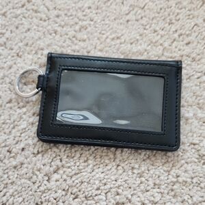 Black Leather ID Card Holder